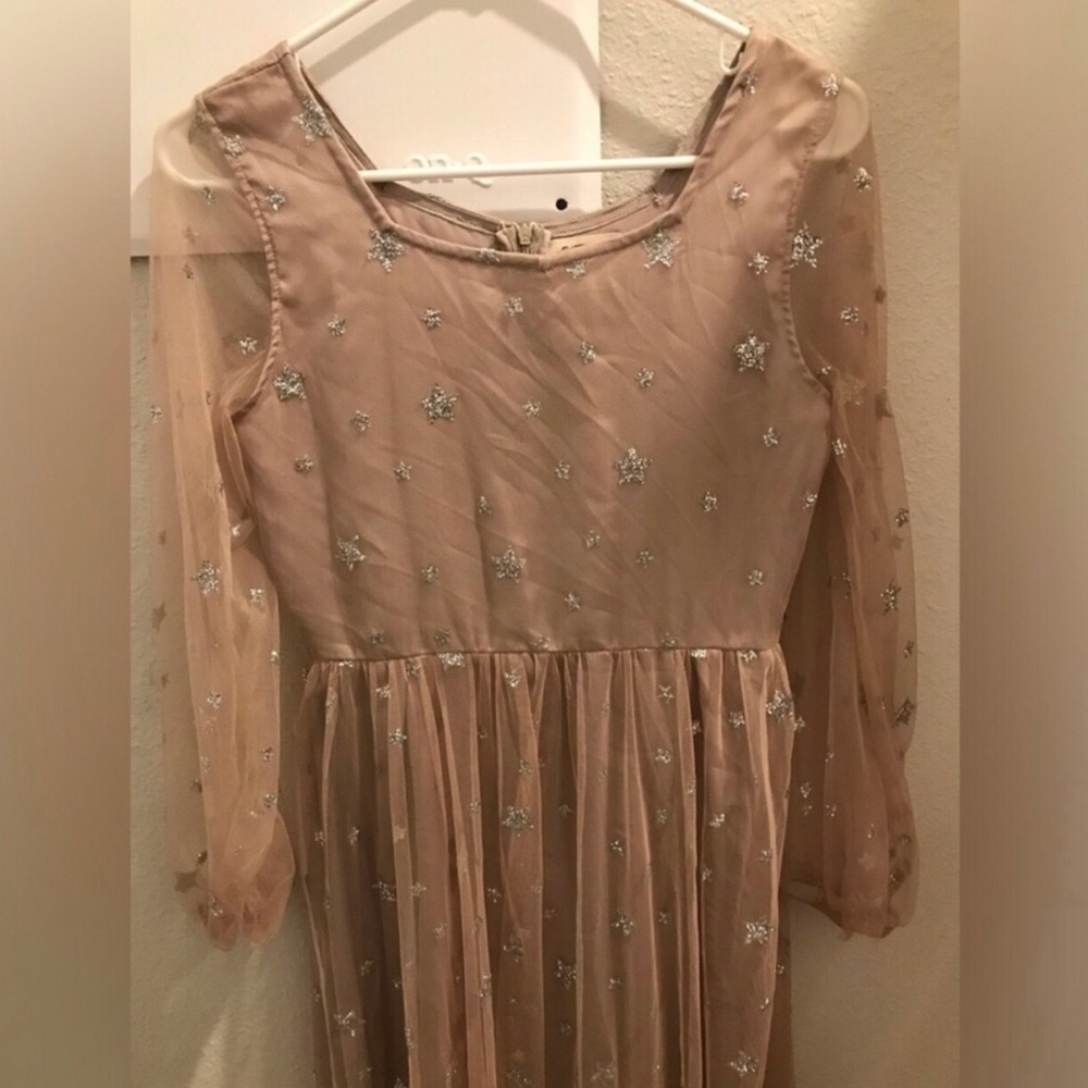 Mia Joy Girls' Star-Embroidered Tulle Dress Size 14 NWOT